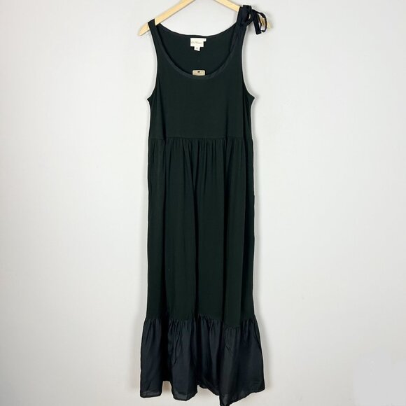 NEW Pure DKNY Cotton & SIlk Tank Maxi Dress Minimalist Size Medium Women's - Picture 1 of 4